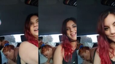 Filmando a amiga mamando o marido no banco de trás do carro